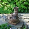 16inches Outdoor Water Fountain with LED Light