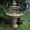 48inches Outdoor Concrete Floor Water Fountain with Submersible Electric Pump