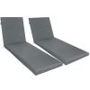 2PCS Set Outdoor Lounge Chair Cushion Replacement (Gray)