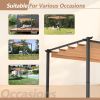 10' x 13' Aluminum Patio Pergola with Retractable Pergola Canopy