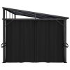 Gazebo with Curtain 13.3'x9.6'x8'