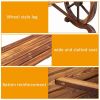 2-Person   Outdoor Wagon Wheel Porch Bench