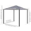 10ft x 10ft Patio Gazebo-Black-AS