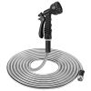 Stainless Steel Garden Hose with 2 Nozzles
