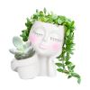 Succulent Cactus Lady Head Resin Face Planter