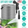 Stainless Steel Garden Hose with 2 Nozzles