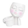 Succulent Cactus Lady Head Resin Face Planter