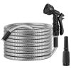 Stainless Steel Garden Hose with 2 Nozzles