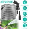 Stainless Steel Garden Hose with 2 Nozzles