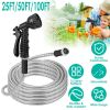 Stainless Steel Garden Hose with 2 Nozzles