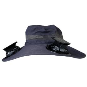 Outdoor Wide Brim Sun Hat (Option: FanHat DarkGrey)