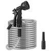 Stainless Steel Garden Hose with 2 Nozzles