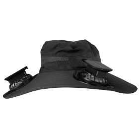 Outdoor Wide Brim Sun Hat (Option: FanHat Black)