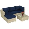 Patio Furniture Set 5 Pieces Wicker