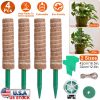 4Pcs Coco Coir Extendable Moss Pole for Climbing Plants